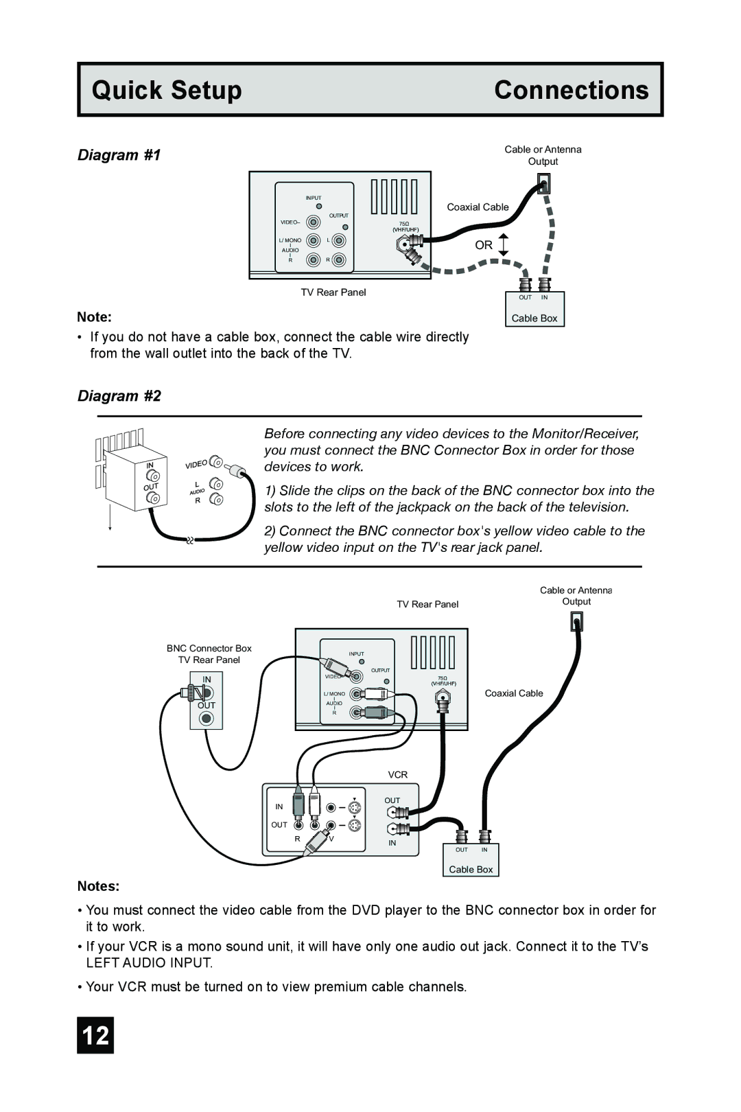 JVC TM-2003U manual Diagram #1 