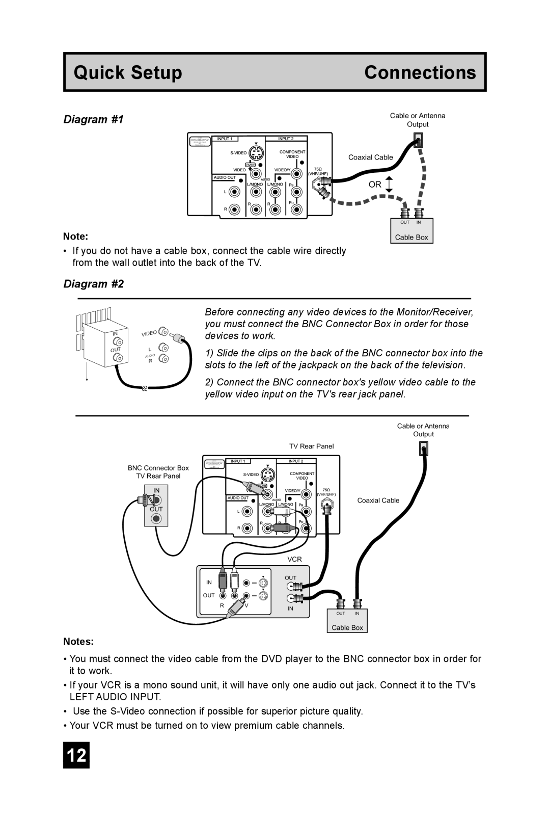 JVC TM-2703U manual Diagram #1 