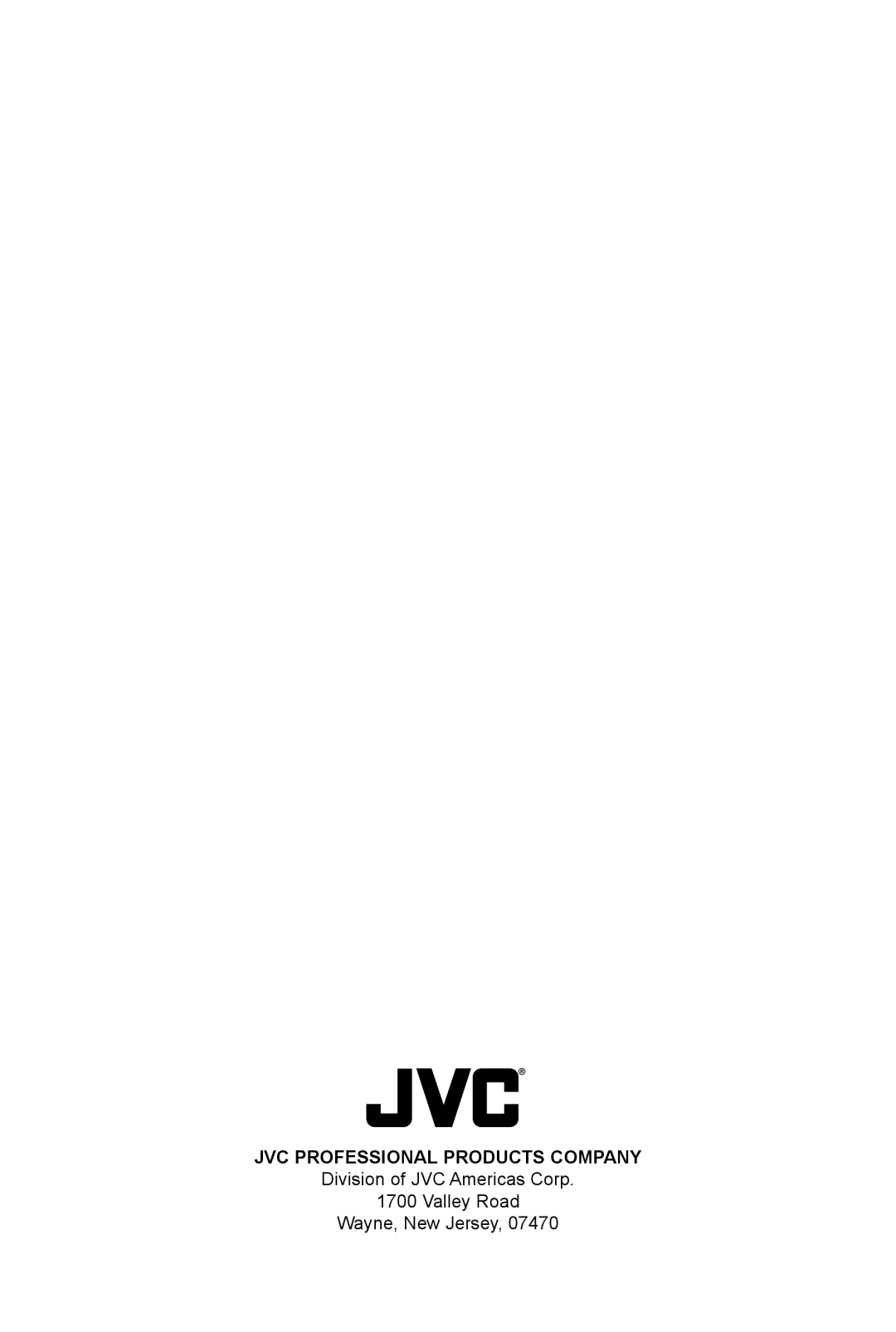 JVC TM-2703U manual JVC Professional Products Company 