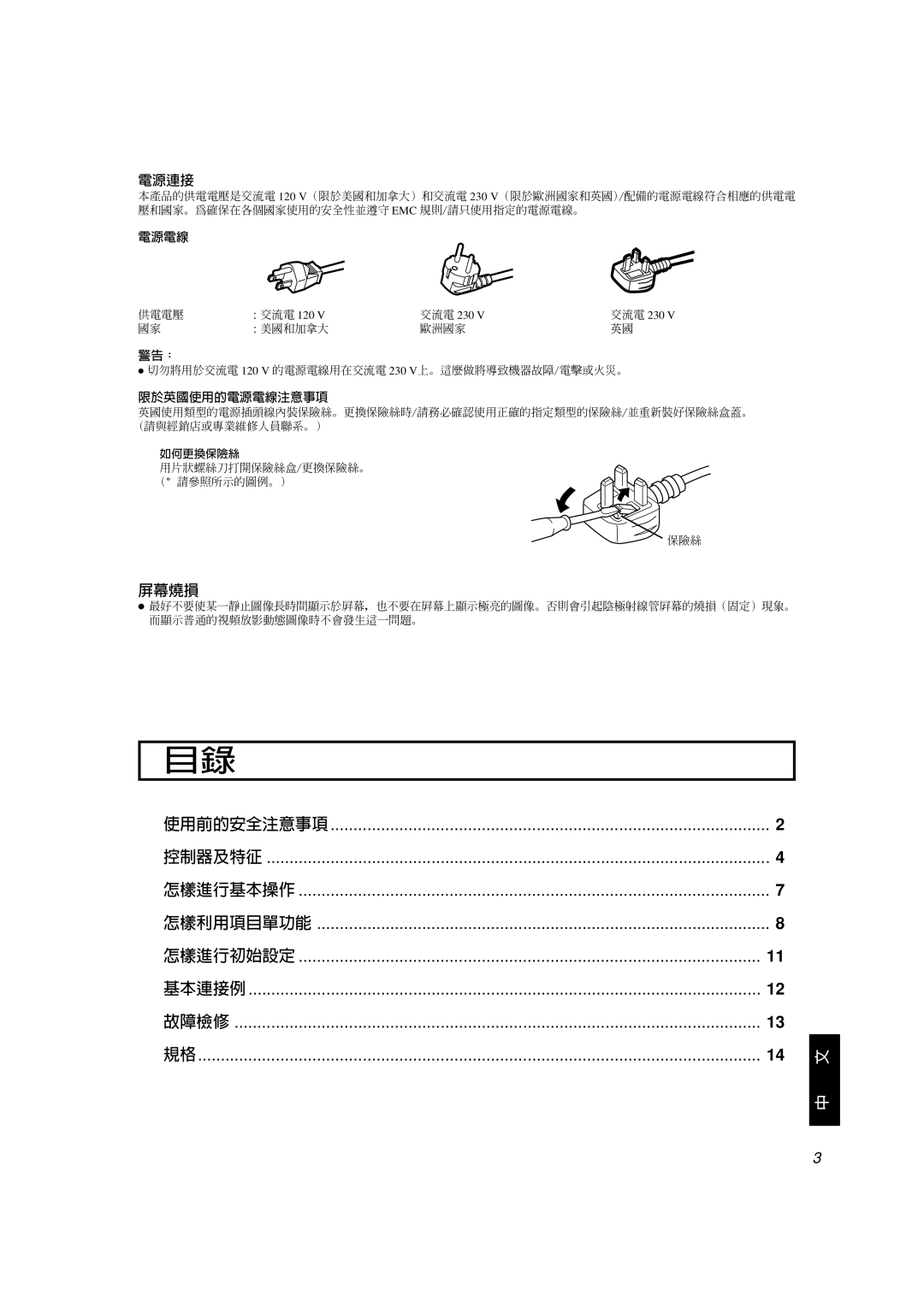 JVC TM-A101G manual 屏幕燒損 