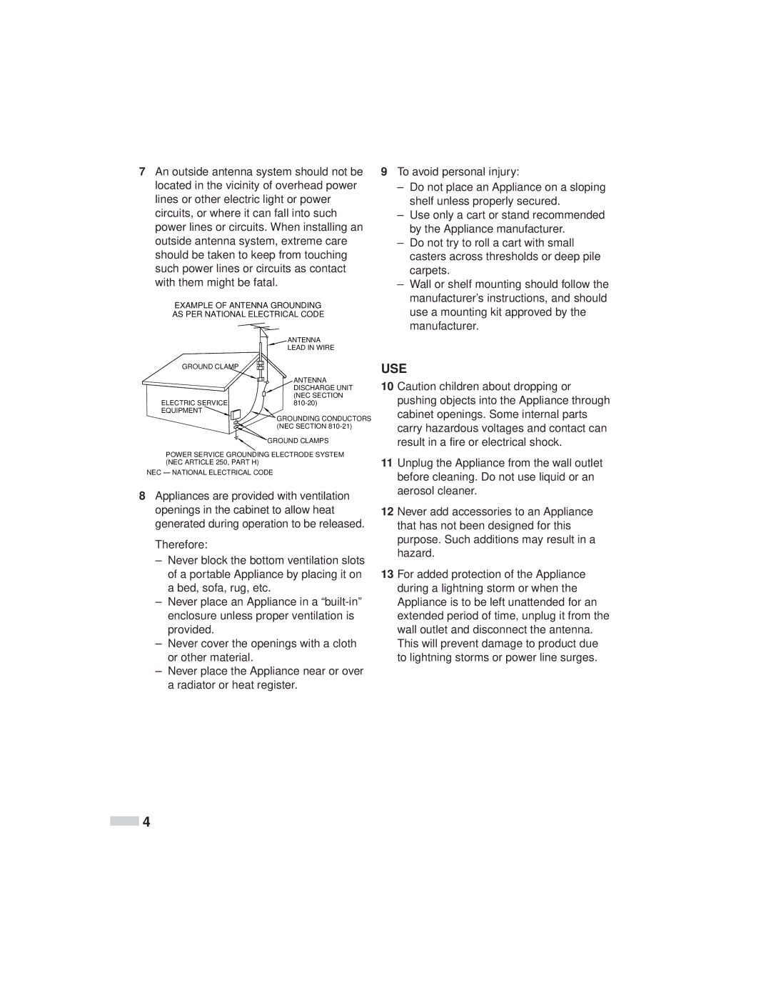 JVC TM-L450TU specifications Use 