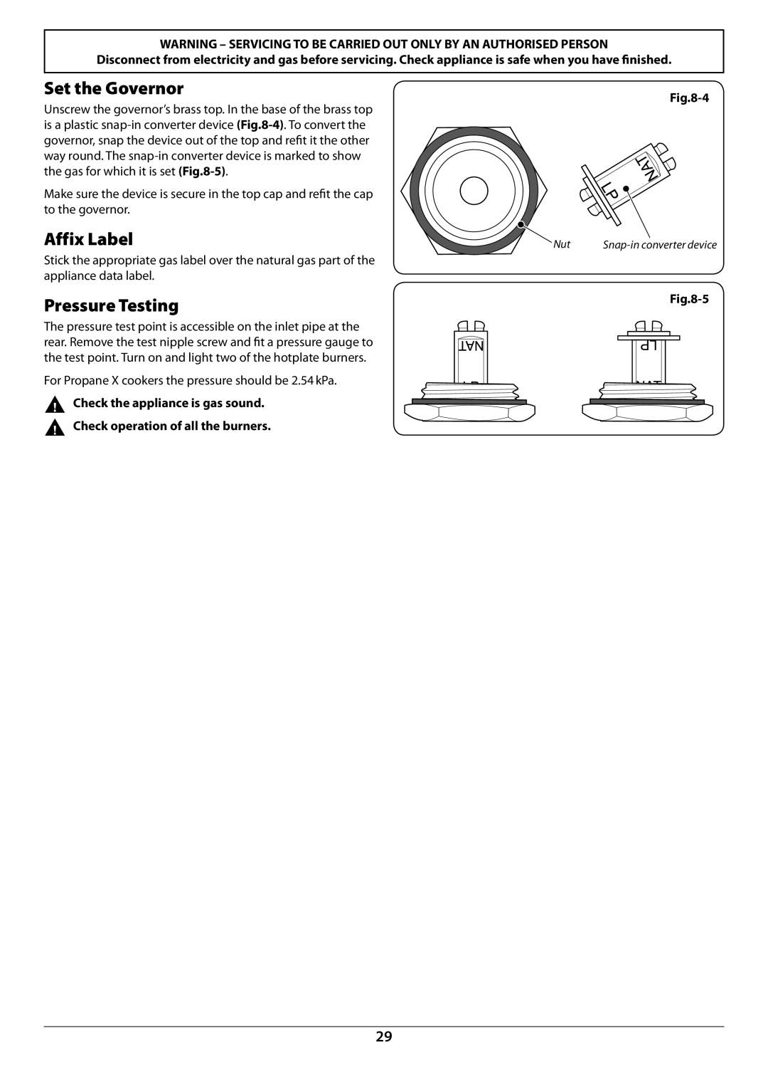 JVC toledo installation instructions Set the Governor, Affix Label 