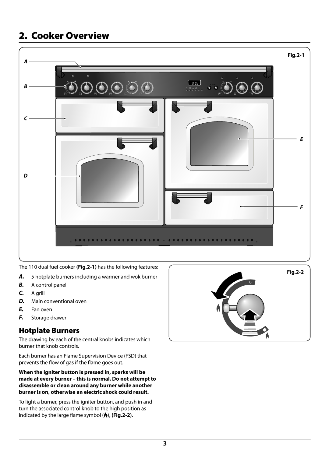 JVC toledo installation instructions Cooker Overview, Hotplate Burners 