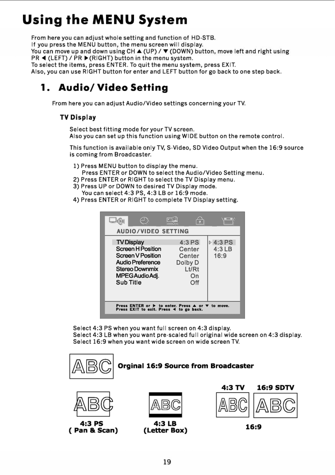 JVC TU-HD500A manual 