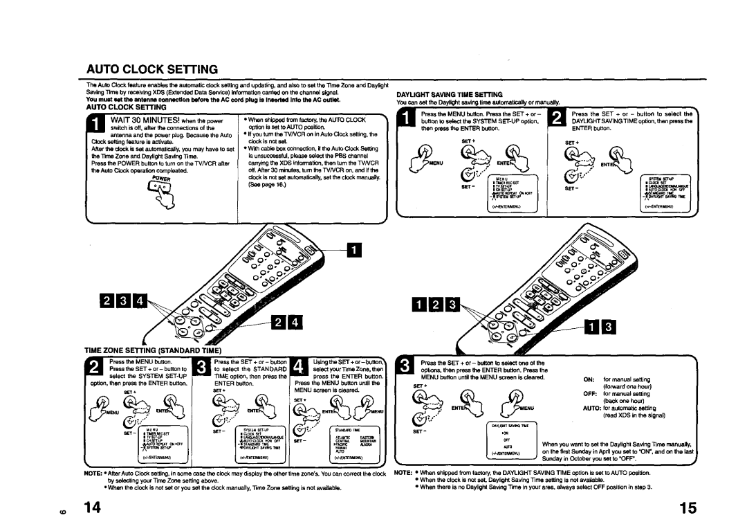 JVC TV 13140 operating instructions Auto Clock SEI-IING 