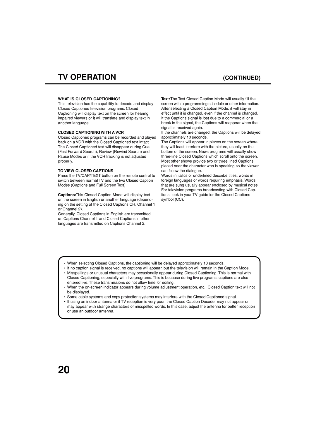 JVC TV-13143W manual What is Closed CAPTIONING?, Closed Captioning with a VCR, To View Closed Captions 