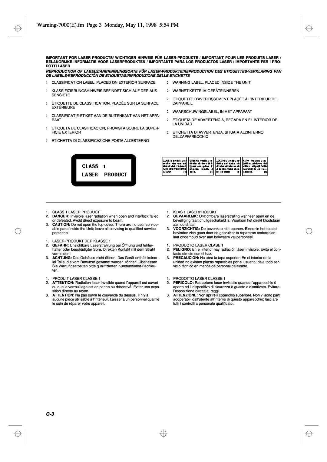 JVC UX-7000R manual 