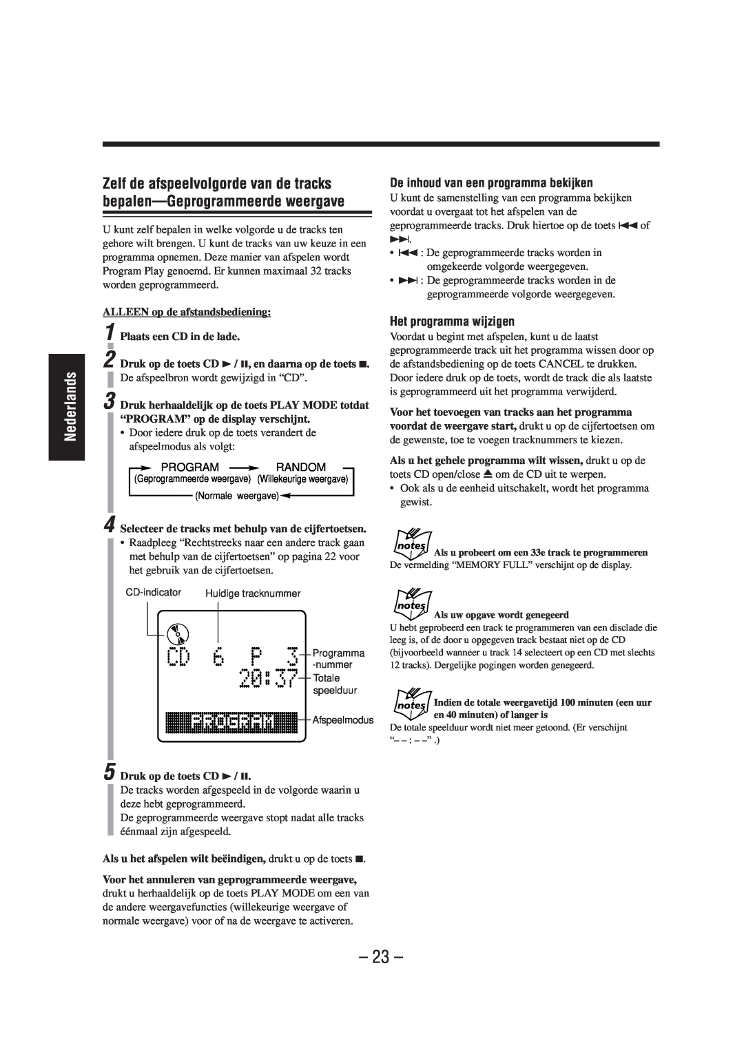 JVC UX-A52R manual De inhoud van een programma bekijken, Het programma wijzigen, Nederlands 