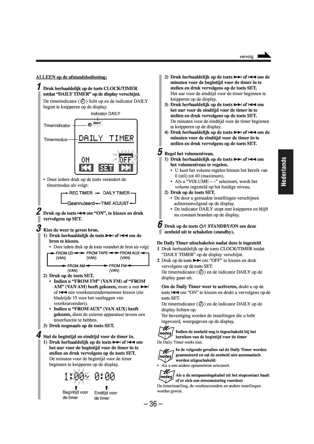 JVC UX-A52R manual Nederlands 