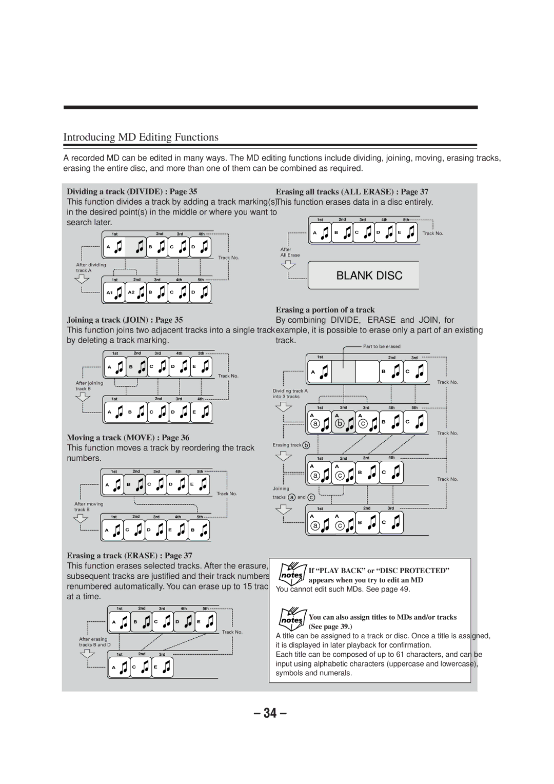 JVC UX-A70MDR manual Introducing MD Editing Functions 