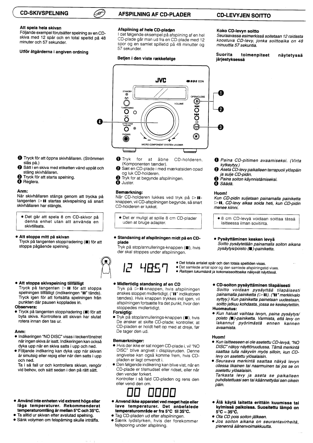 JVC UX-D99R EN manual 