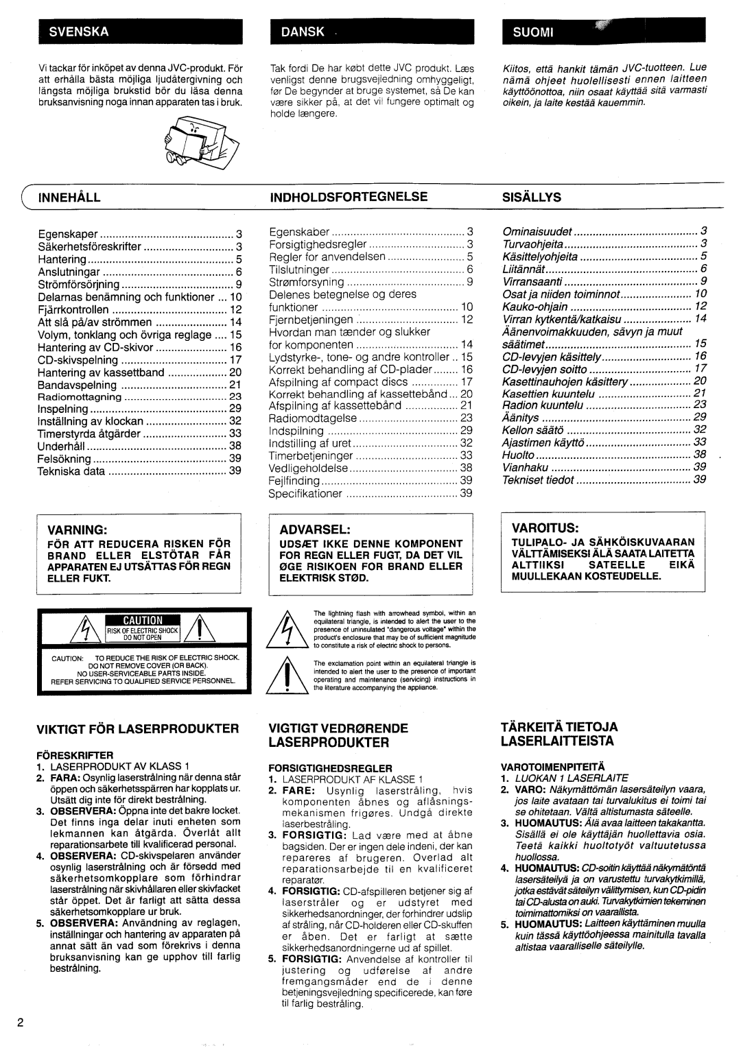 JVC UX-D99R EN manual 