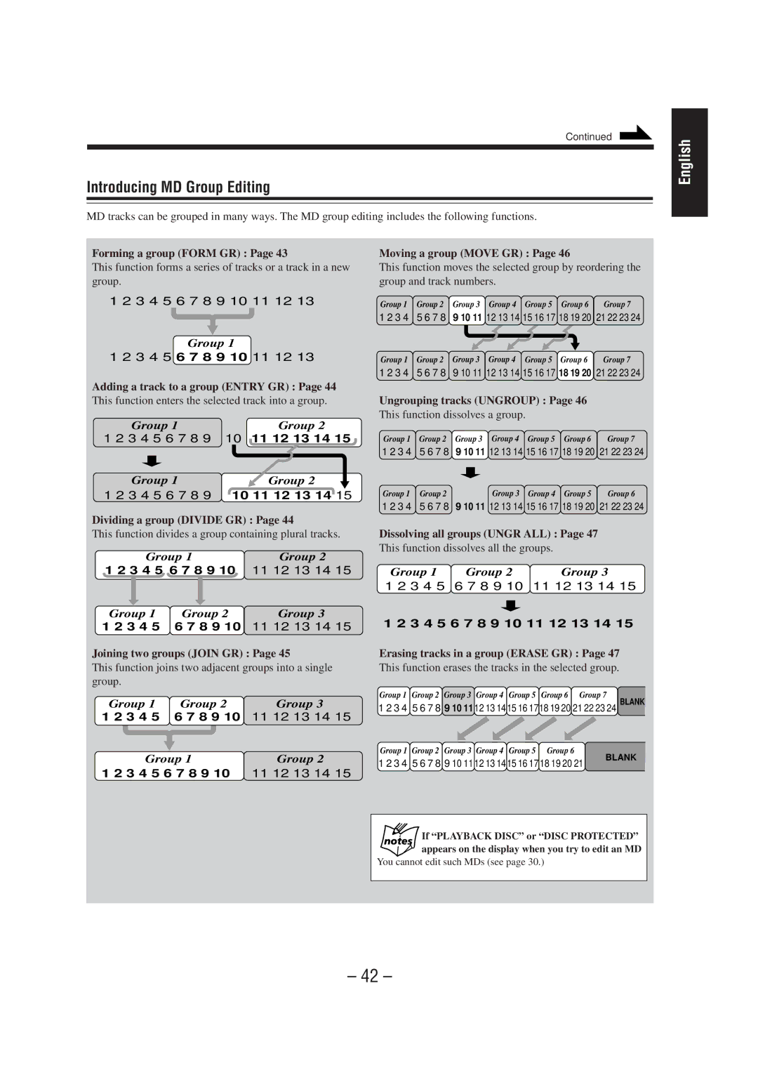 JVC UX-F72MD, UX-F70MD manual Introducing MD Group Editing 