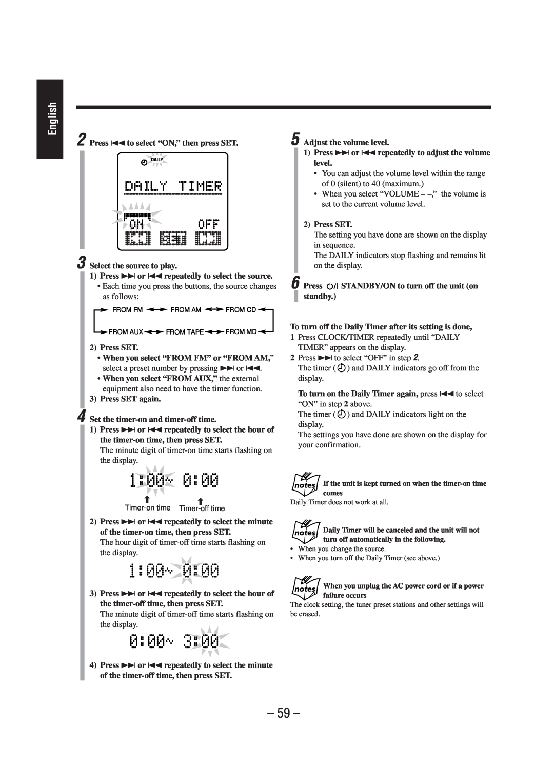 JVC UX-F70MD, UX-F72MD manual 59, English 