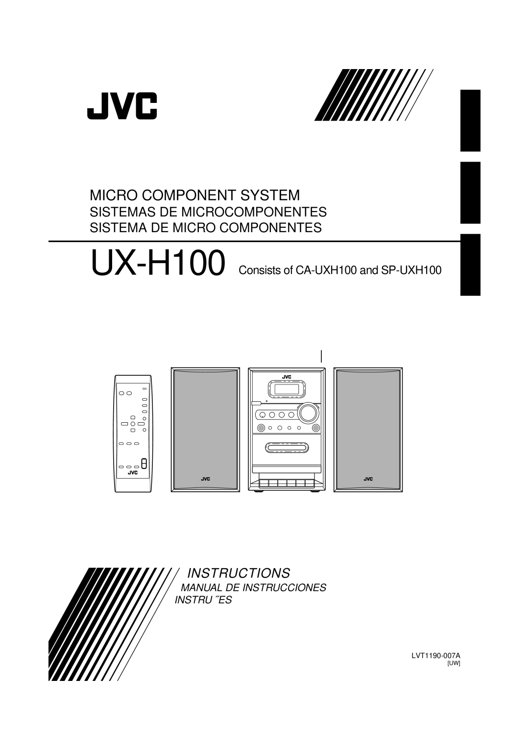 JVC UX-H100, SP-UXH100, CA-UXH100 manual Sistemas DE Microcomponentes Sistema DE Micro Componentes 