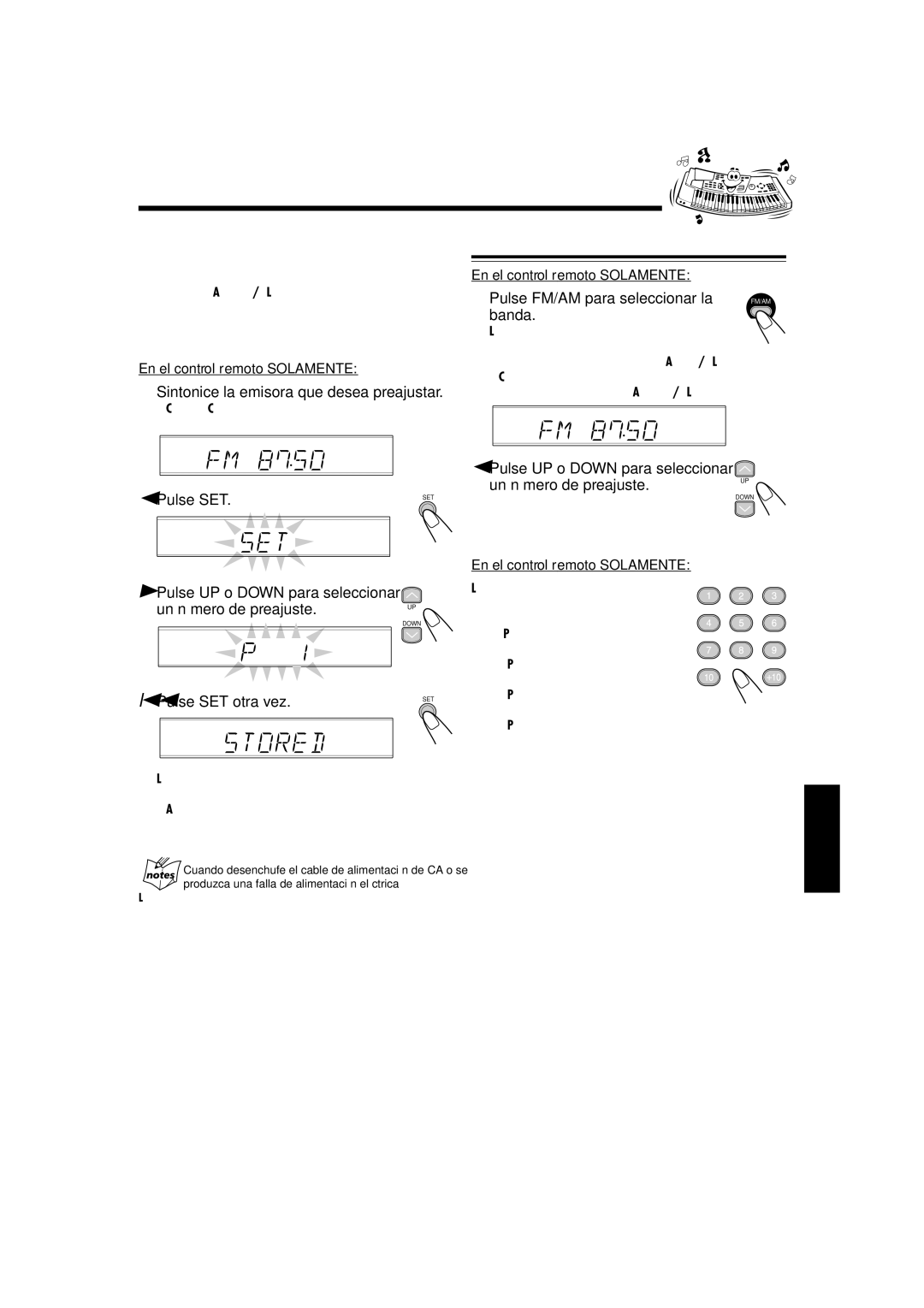 JVC SP-UXL40, UX-L40R manual Cómo sintonizar una emisora preajustada, Sintonice la emisora que desea preajustar, Pulse SET 