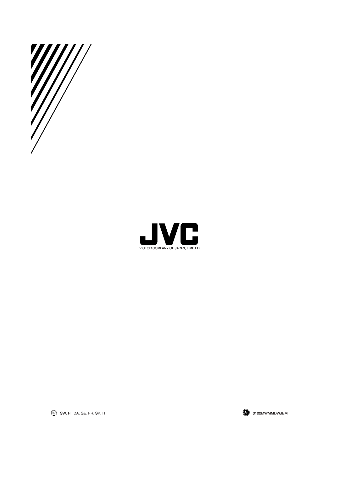 JVC SP-UXL30, UX-L40R, UX-L30R, SP-UXL40 manual Sw, Fi, Da, Ge, Fr, Sp, It, 0102MWMMDWJEM, Victor Company Of Japan, Limited 
