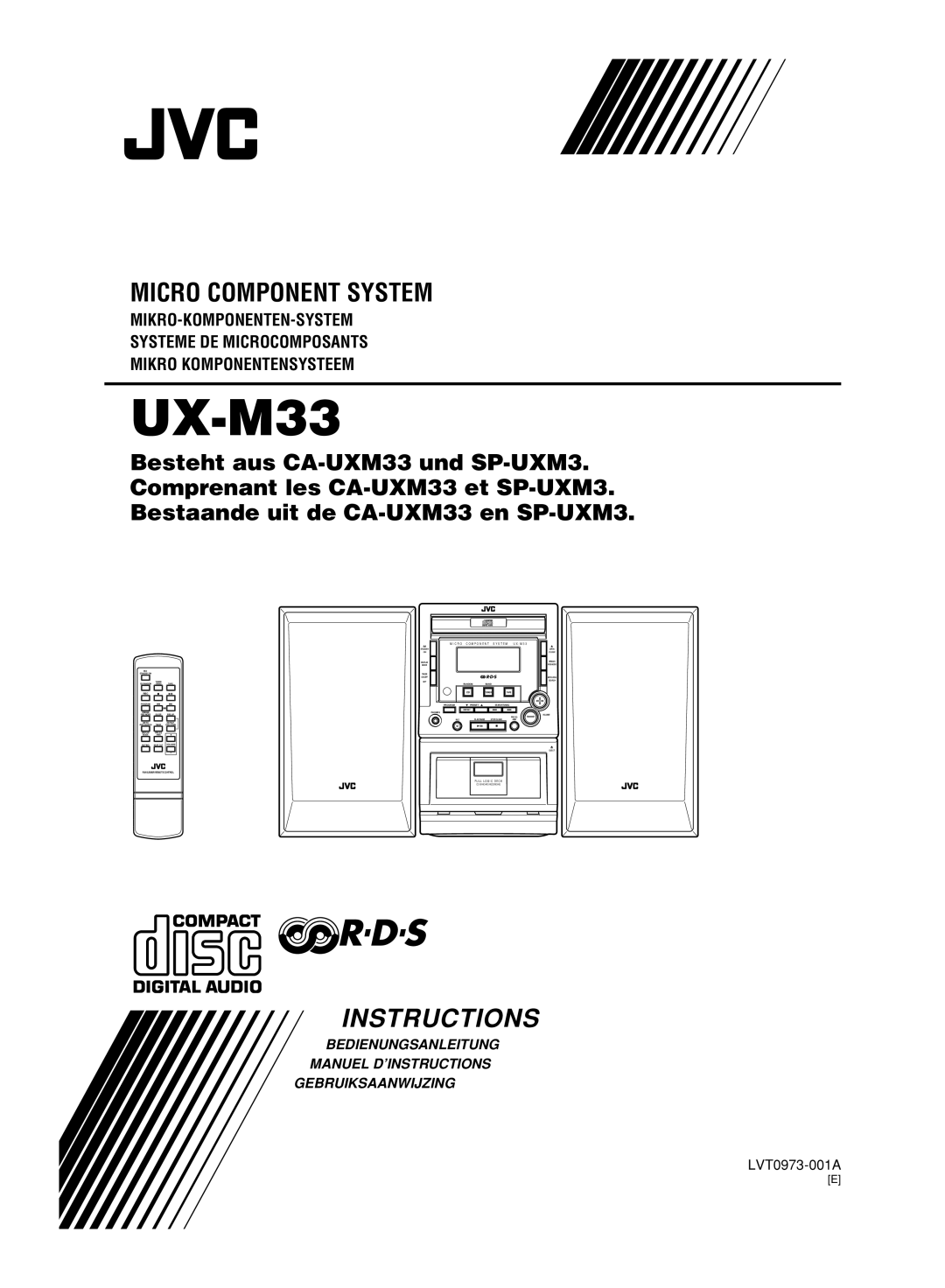 JVC UX-M33 manual 