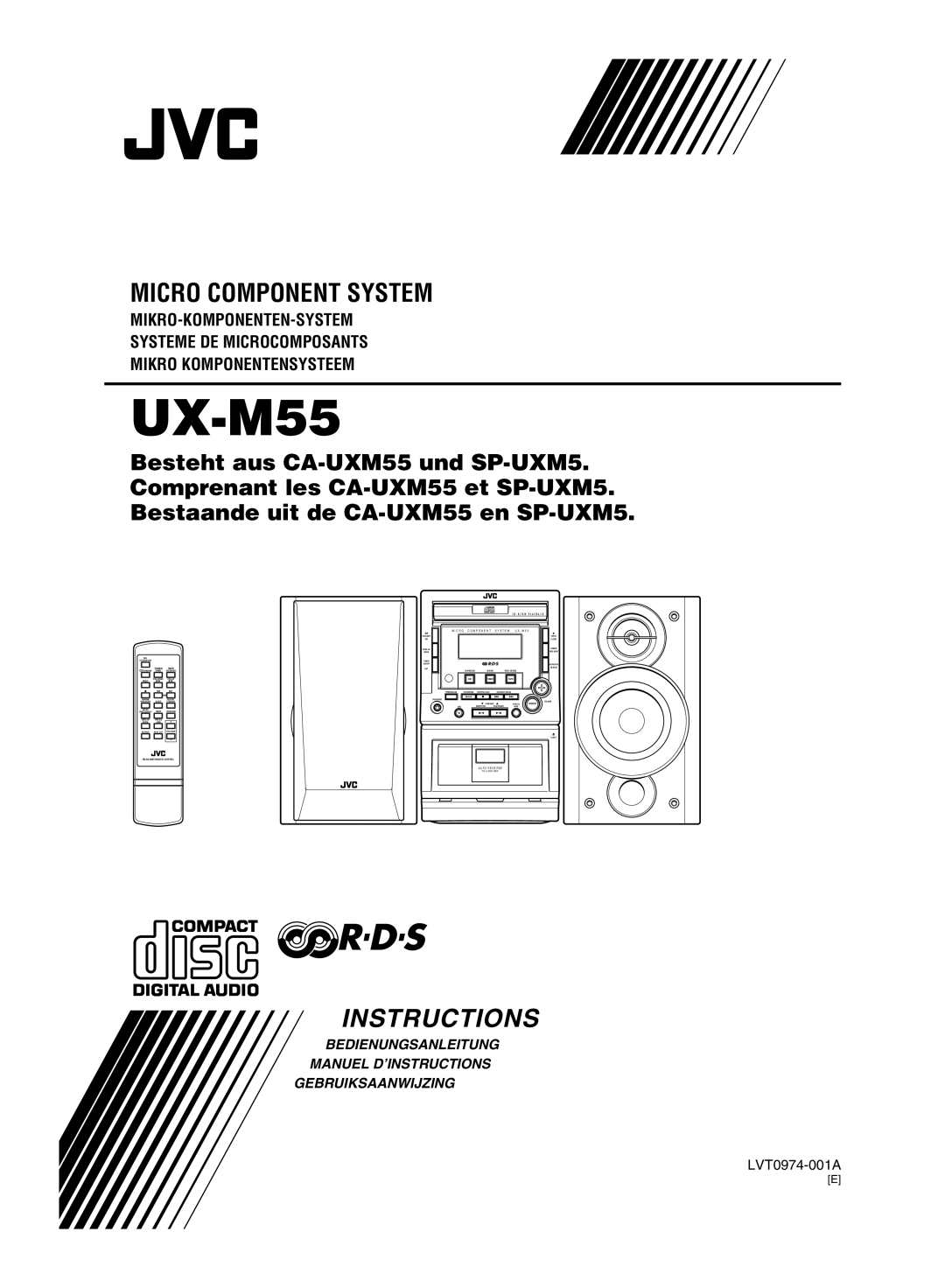 JVC UX-M55 manual 