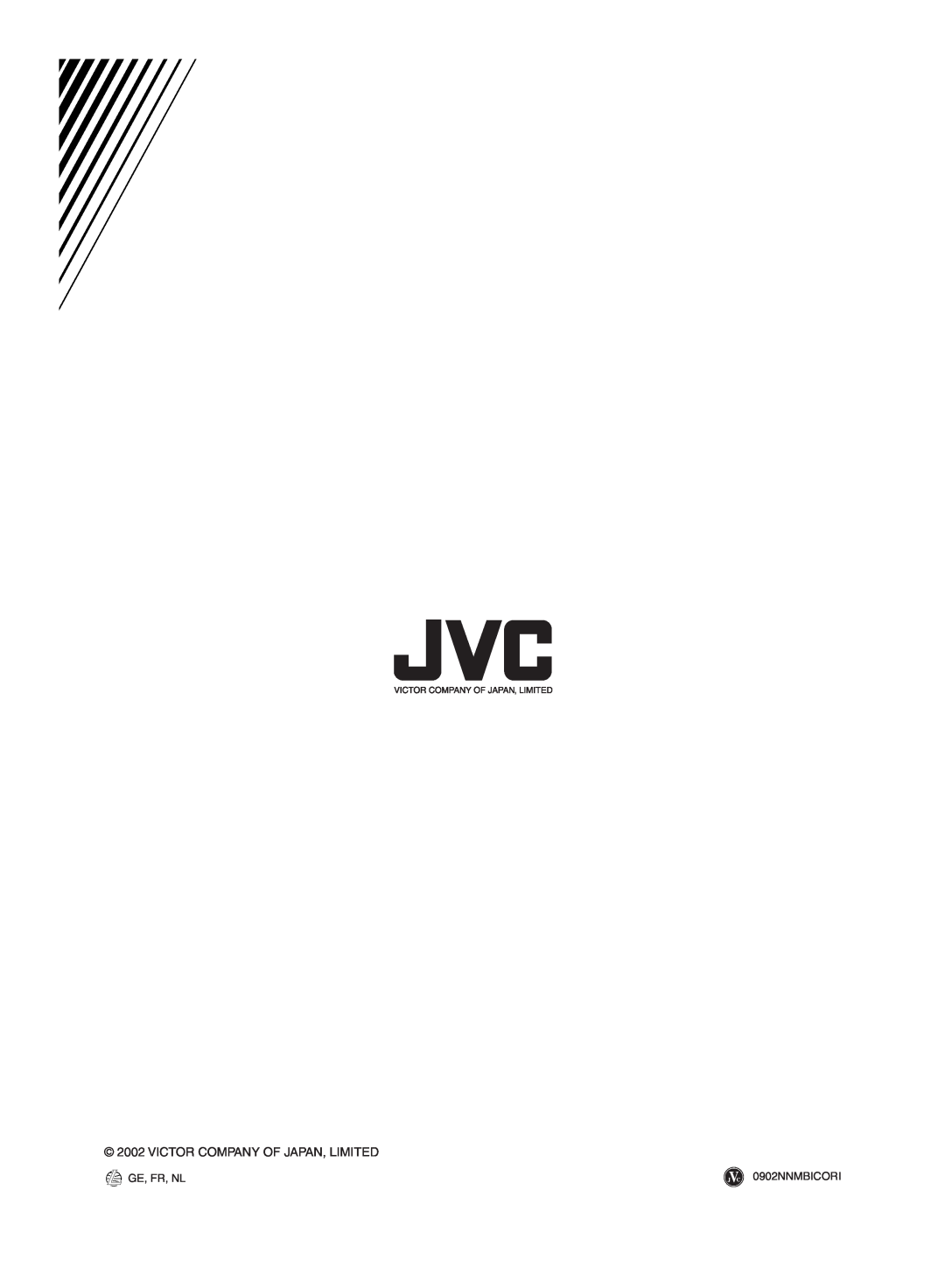 JVC UX-M55 manual Victor Company Of Japan, Limited, Ge, Fr, Nl, 0902NNMBICORI 