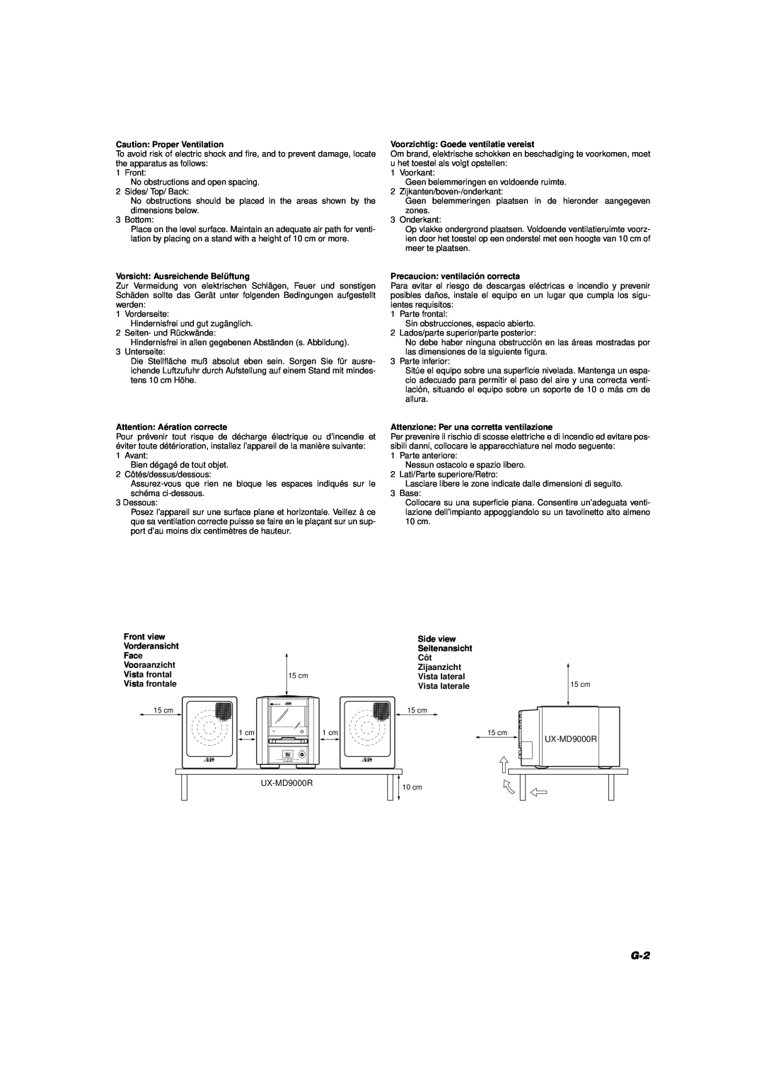 JVC UX-MD9000R manual 