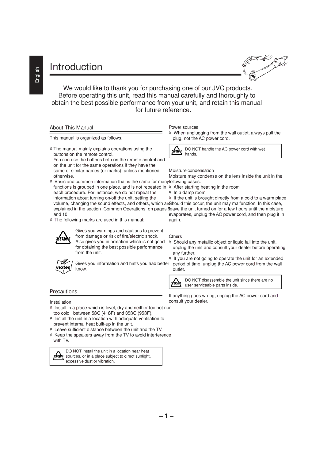 JVC UX-P3 manual Introduction, About This Manual, Precautions 