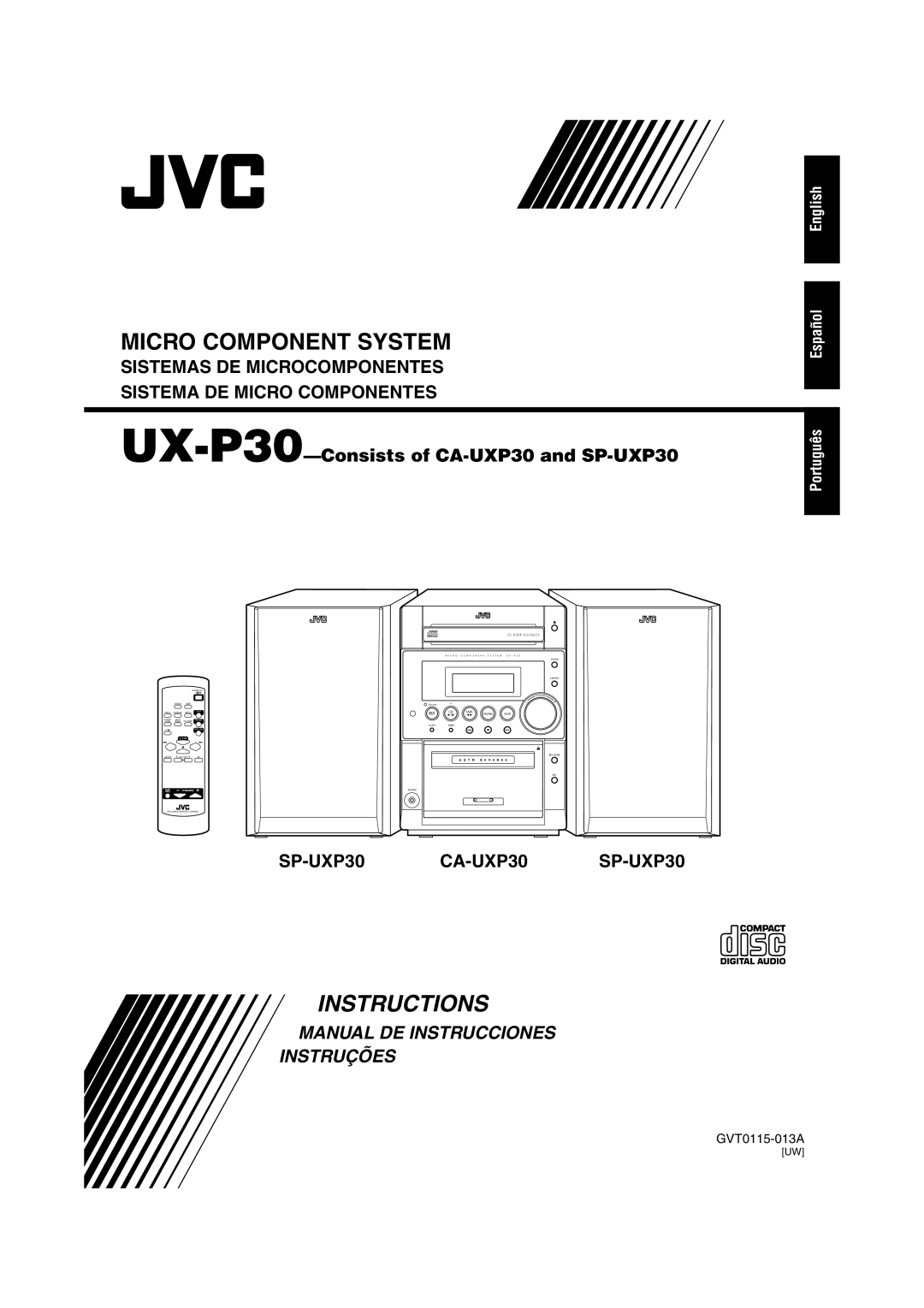 JVC UX-P30 manual Instructions 