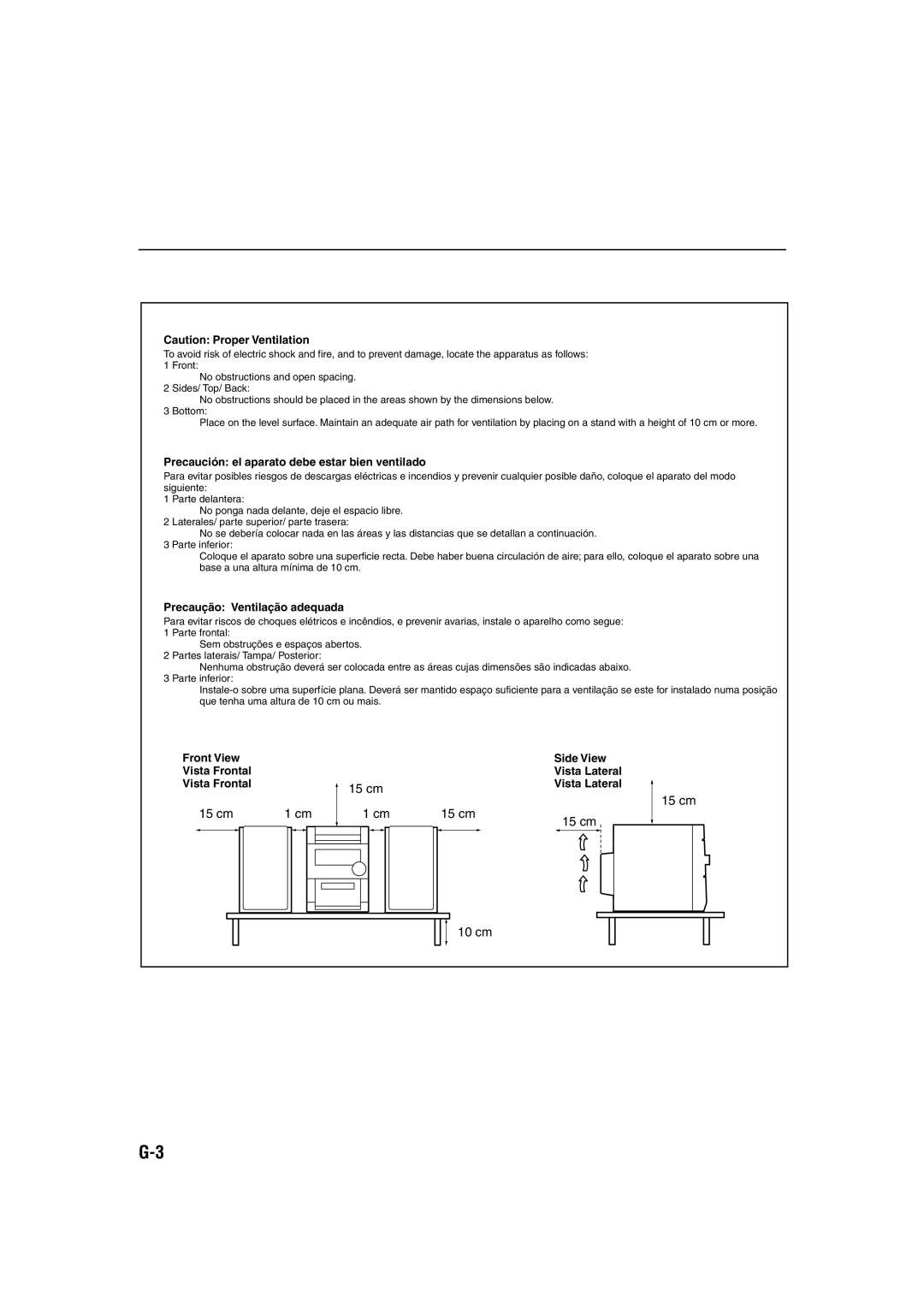 JVC UX-P30 manual 15 cm 