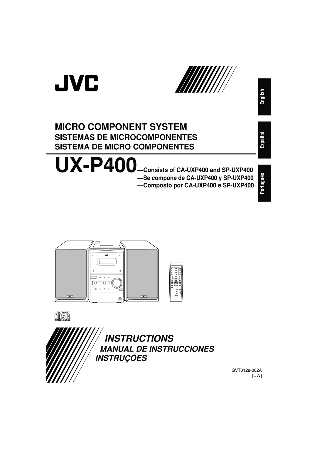 JVC UX-P400 manual Instructions 