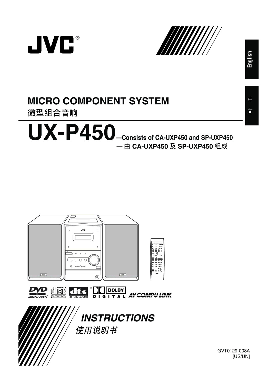 JVC UX-P450 manual Instructions 