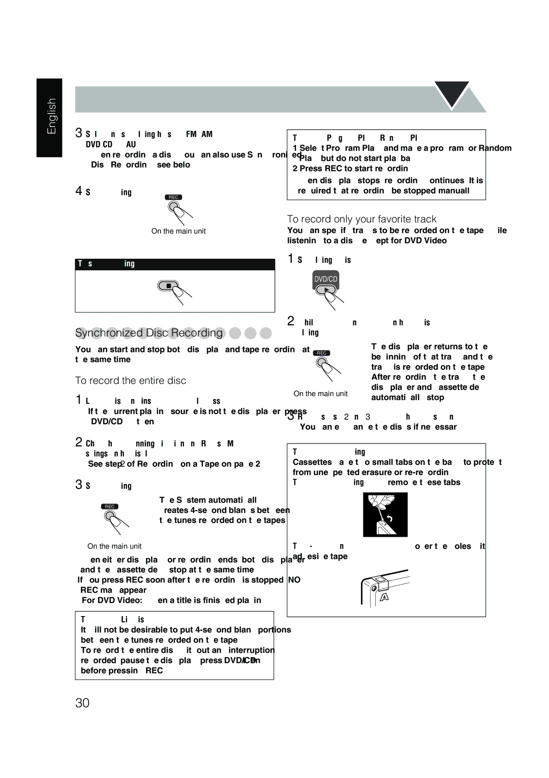 JVC UX-P450 manual Synchronized Disc Recording 