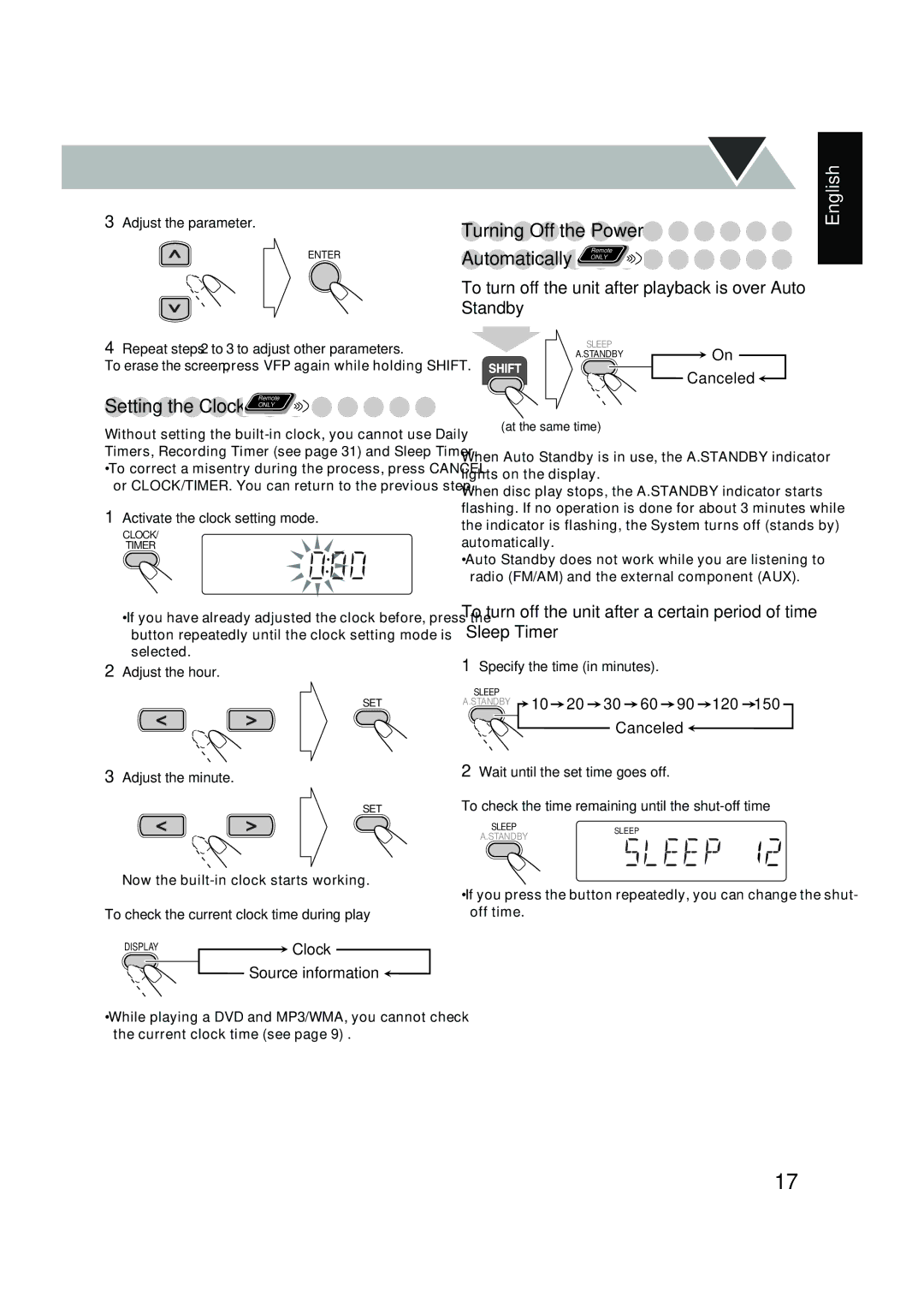 JVC UX-P450 manual Standby 