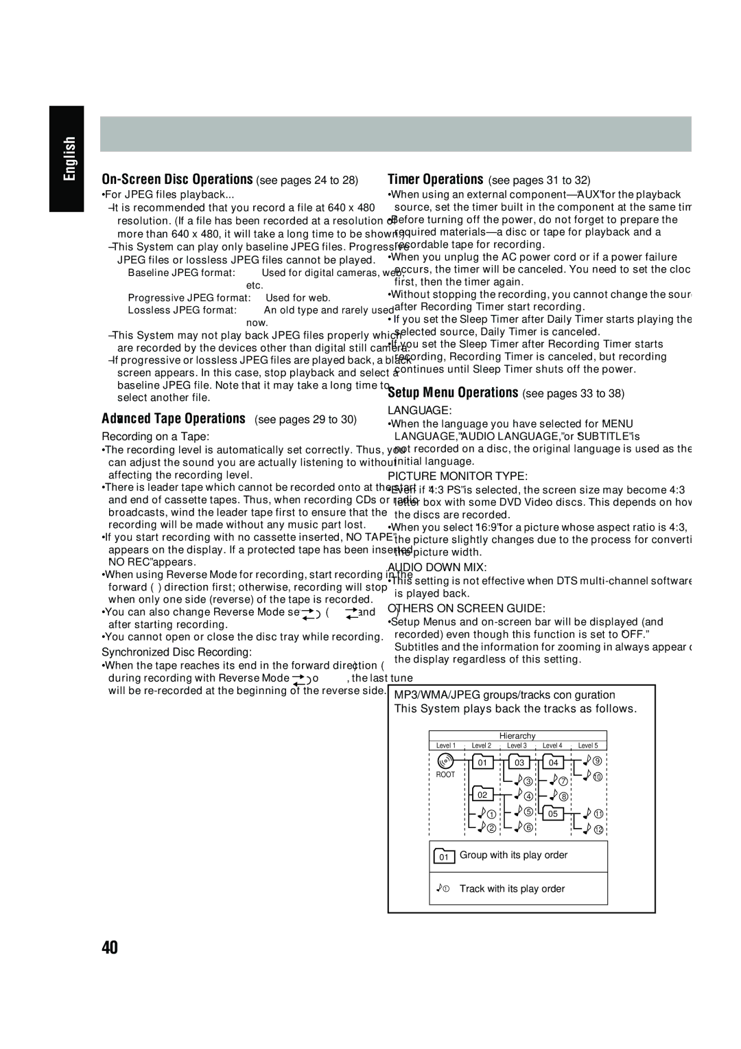 JVC UX-P450 manual Setup Menu Operations see pages 33 to, Recording on a Tape, Synchronized Disc Recording 