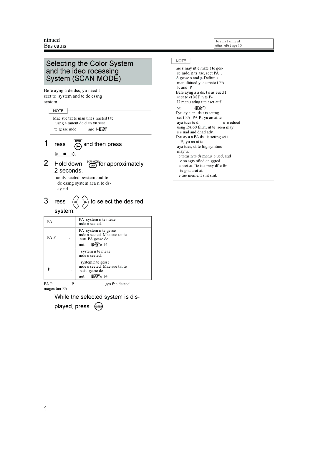 JVC UX-QD70W, UX-QD70S manual Press To select the desired System, While the selected system is dis- played, press 