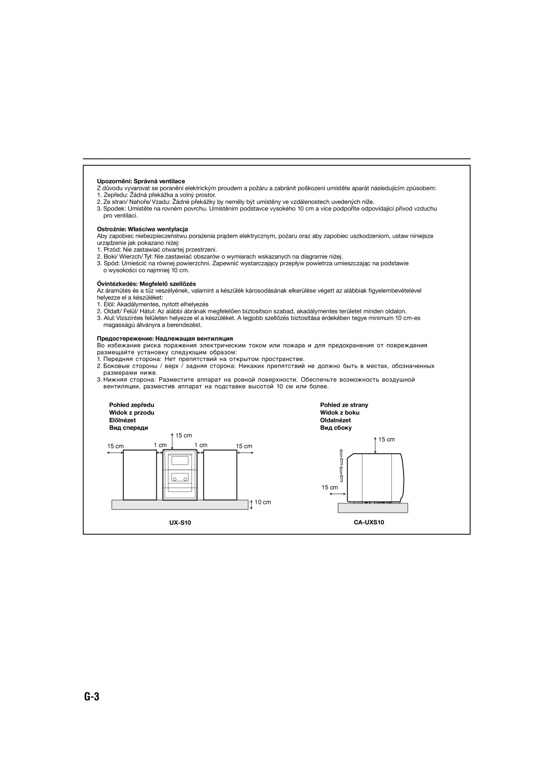 JVC UX-S10 manual CA-UXS10 