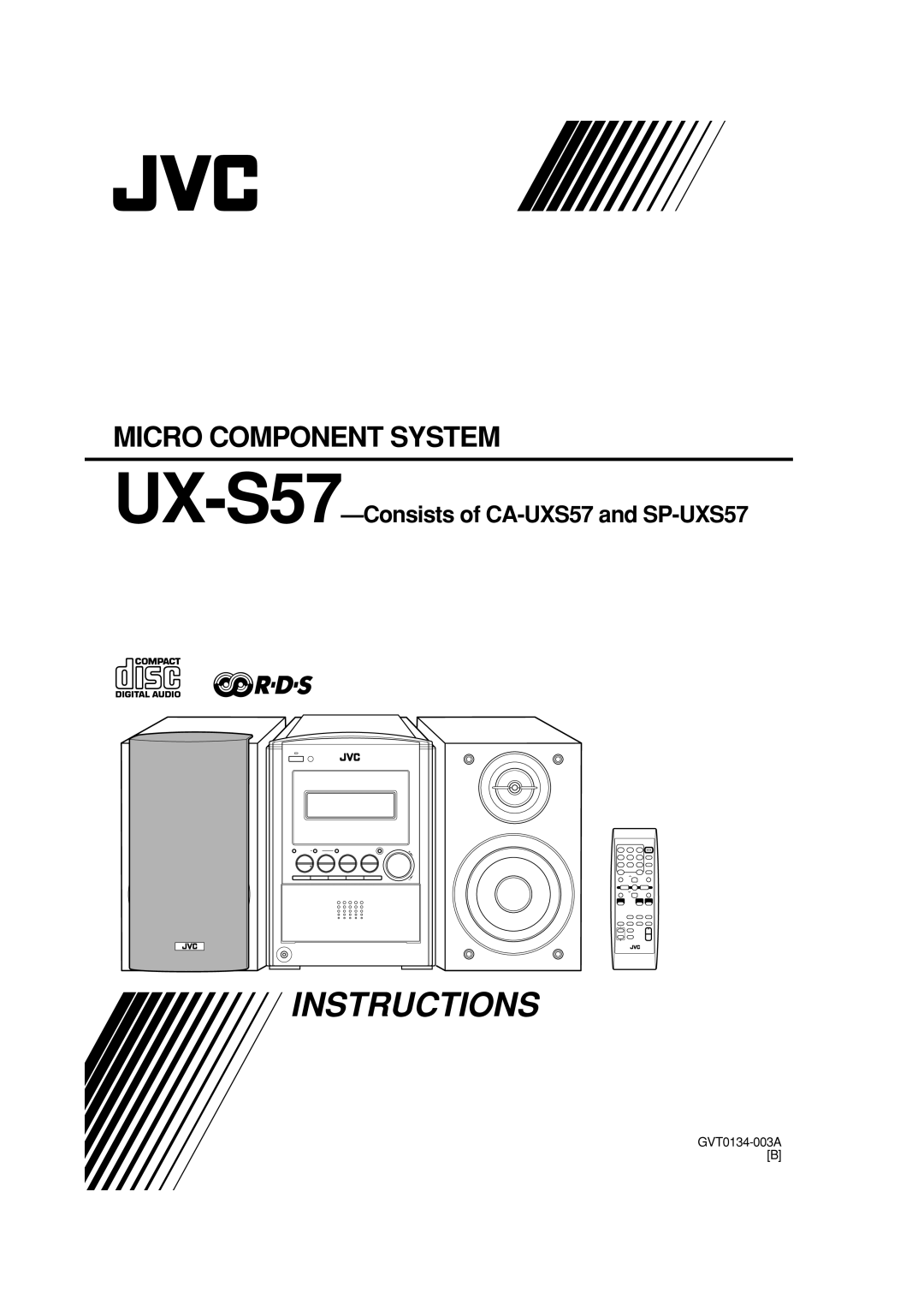 JVC UX-S57 manual Instructions 