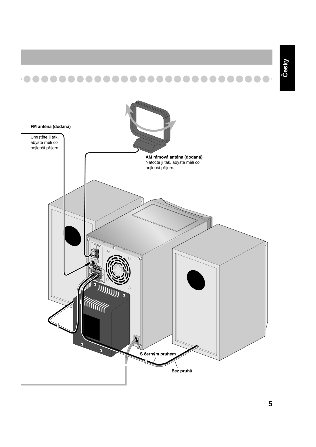 JVC UX-S59 manual FM anténa dodaná 