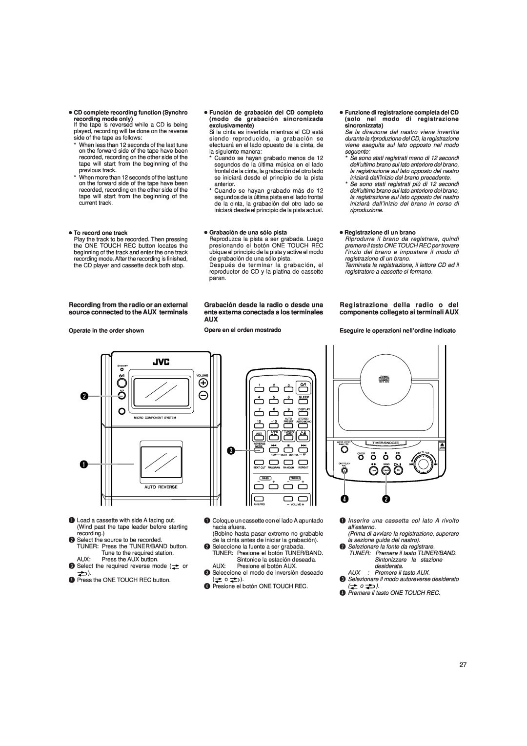 JVC UX-T150, UX-T151 manual 