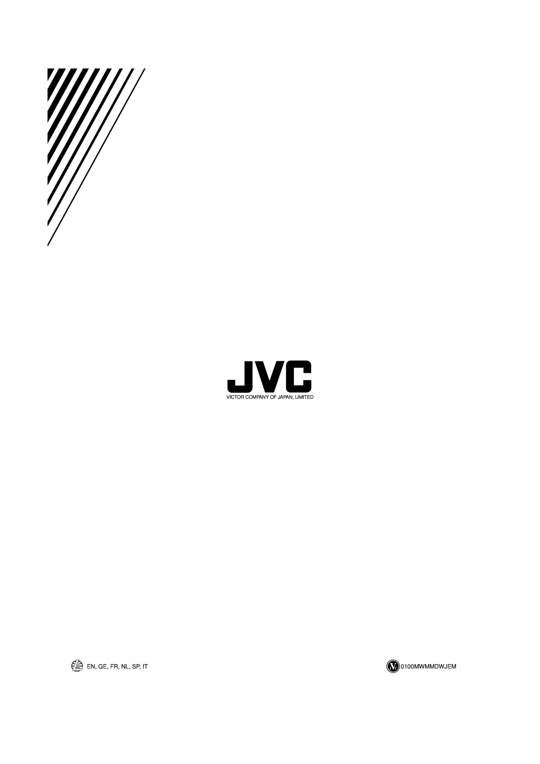 JVC UX-V20R/UX-V10 manual En, Ge, Fr, Nl, Sp, It, 0100MWMMDWJEM, Victor Company Of Japan, Limited 