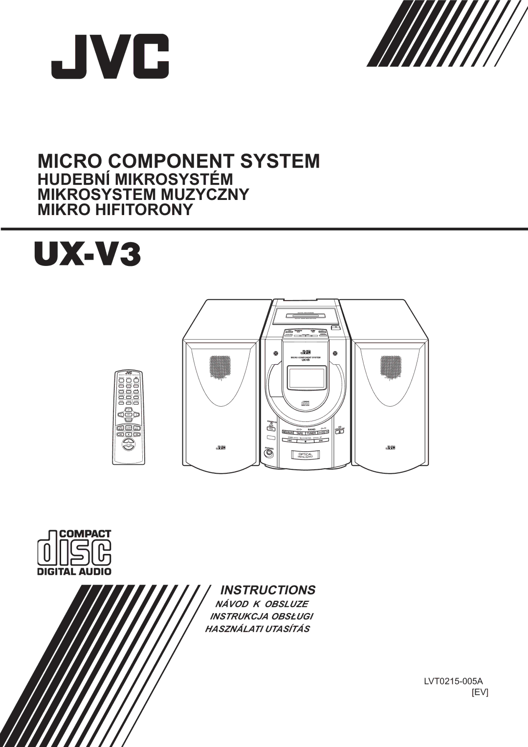 JVC UX-V3R manual Micro Component System 