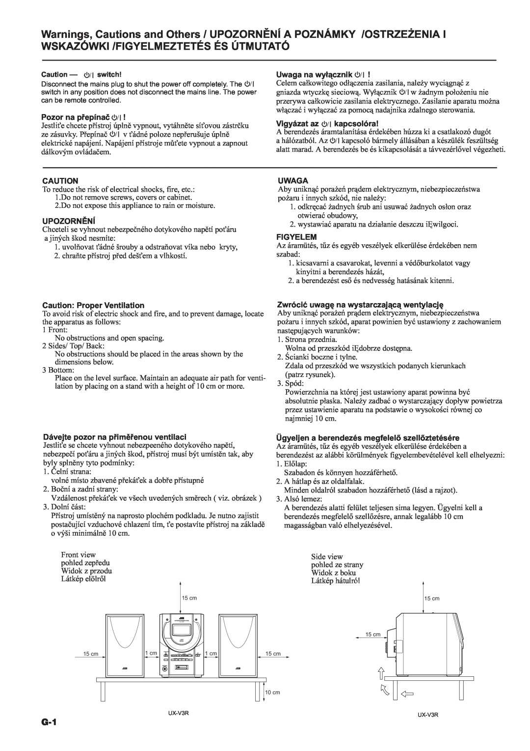 JVC UX-V3R manual 