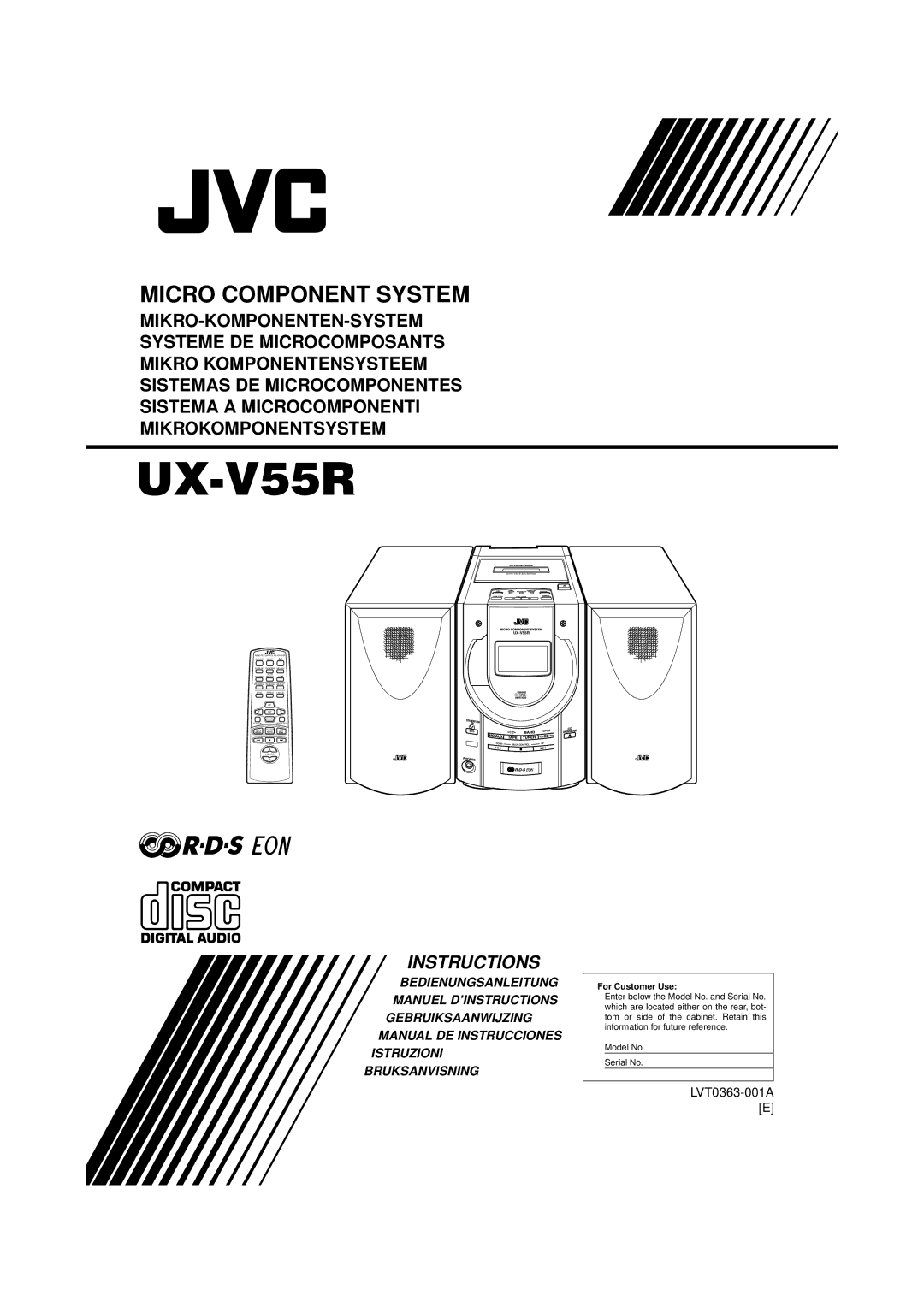 JVC UX-V55R manual 