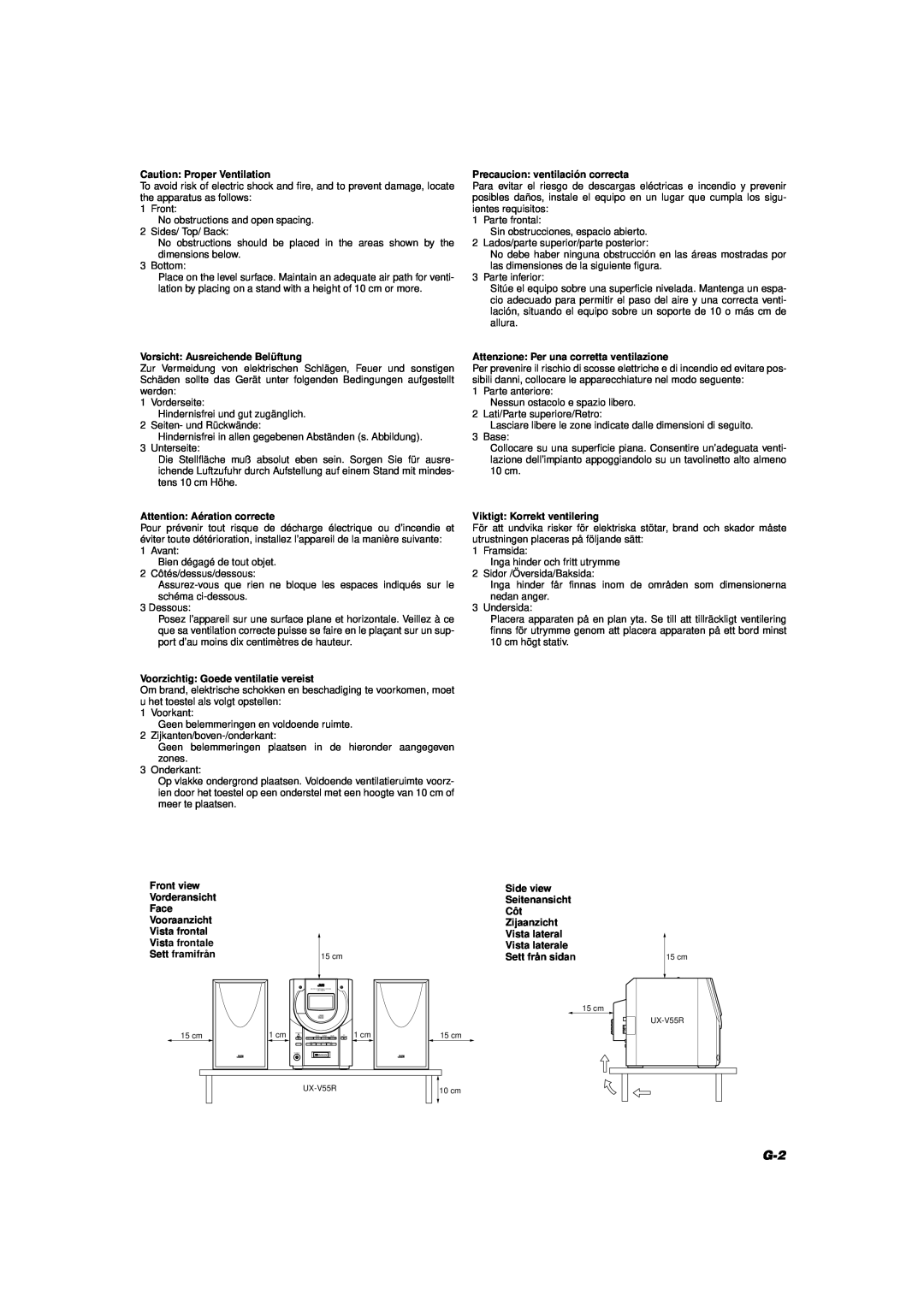 JVC UX-V55R manual 