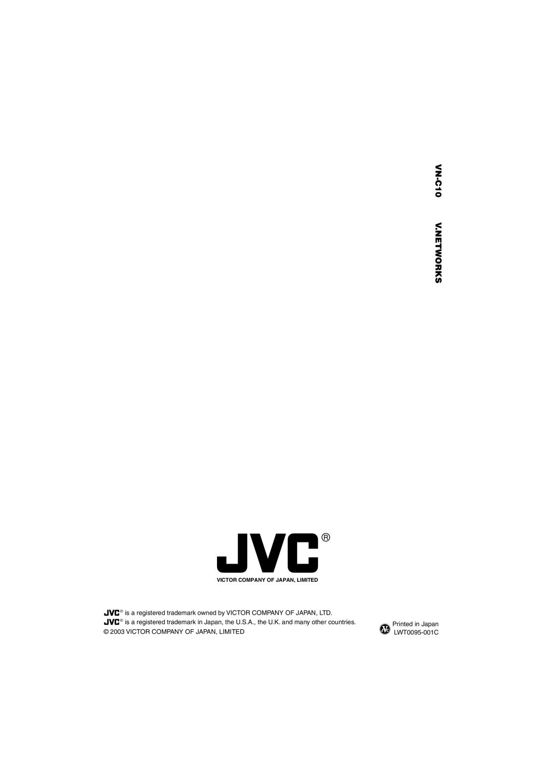 JVC manual VN-C10 V.NETWORKS 