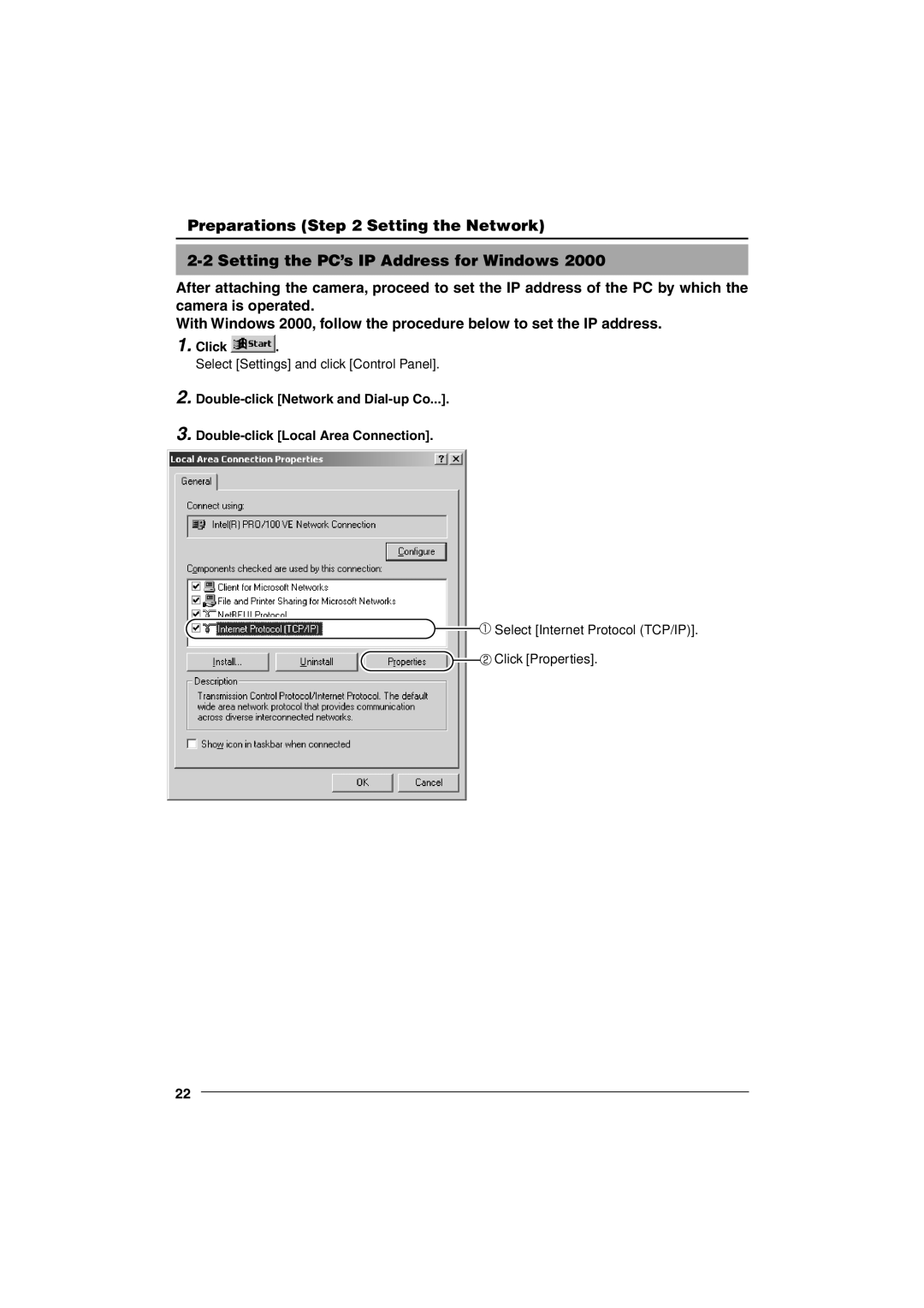 JVC VN-C10 manual Select Settings and click Control Panel 