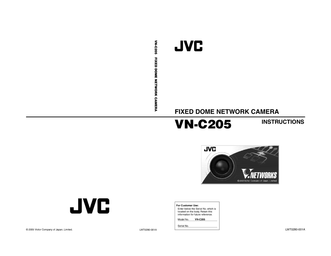 JVC manual VN-C205INSTRUCTIONS 