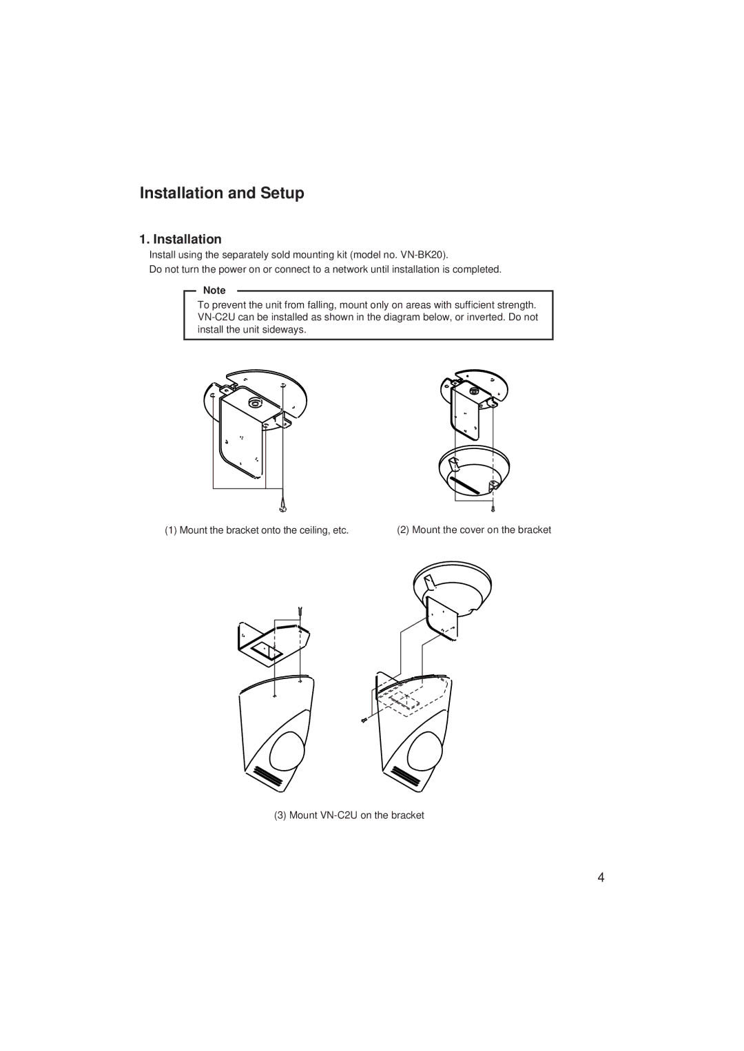 JVC VN-C2U instruction manual Installation and Setup 