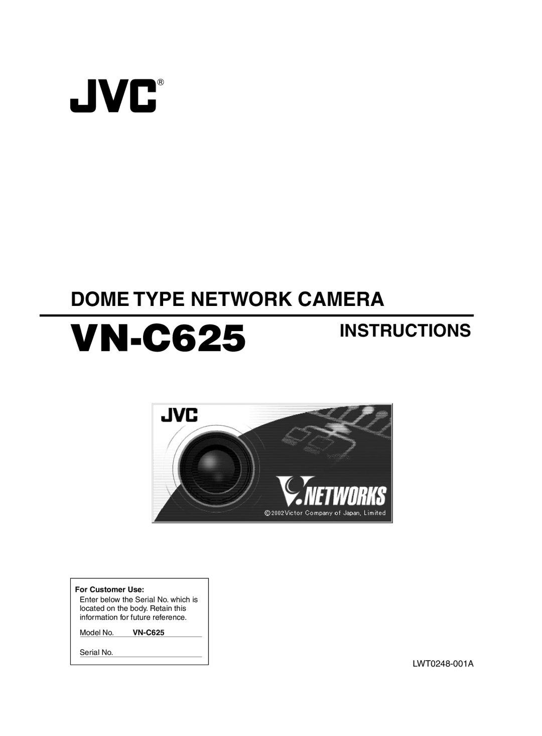 JVC VN-C625 manual 