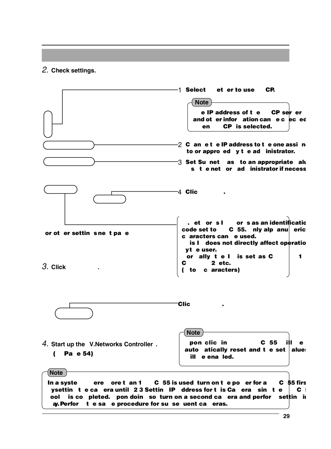 JVC VN-C655 manual Check settings, Start up the V.Networks Controller 