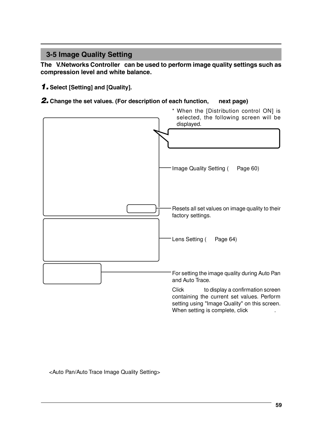 JVC VN-C655 manual Image Quality Setting 